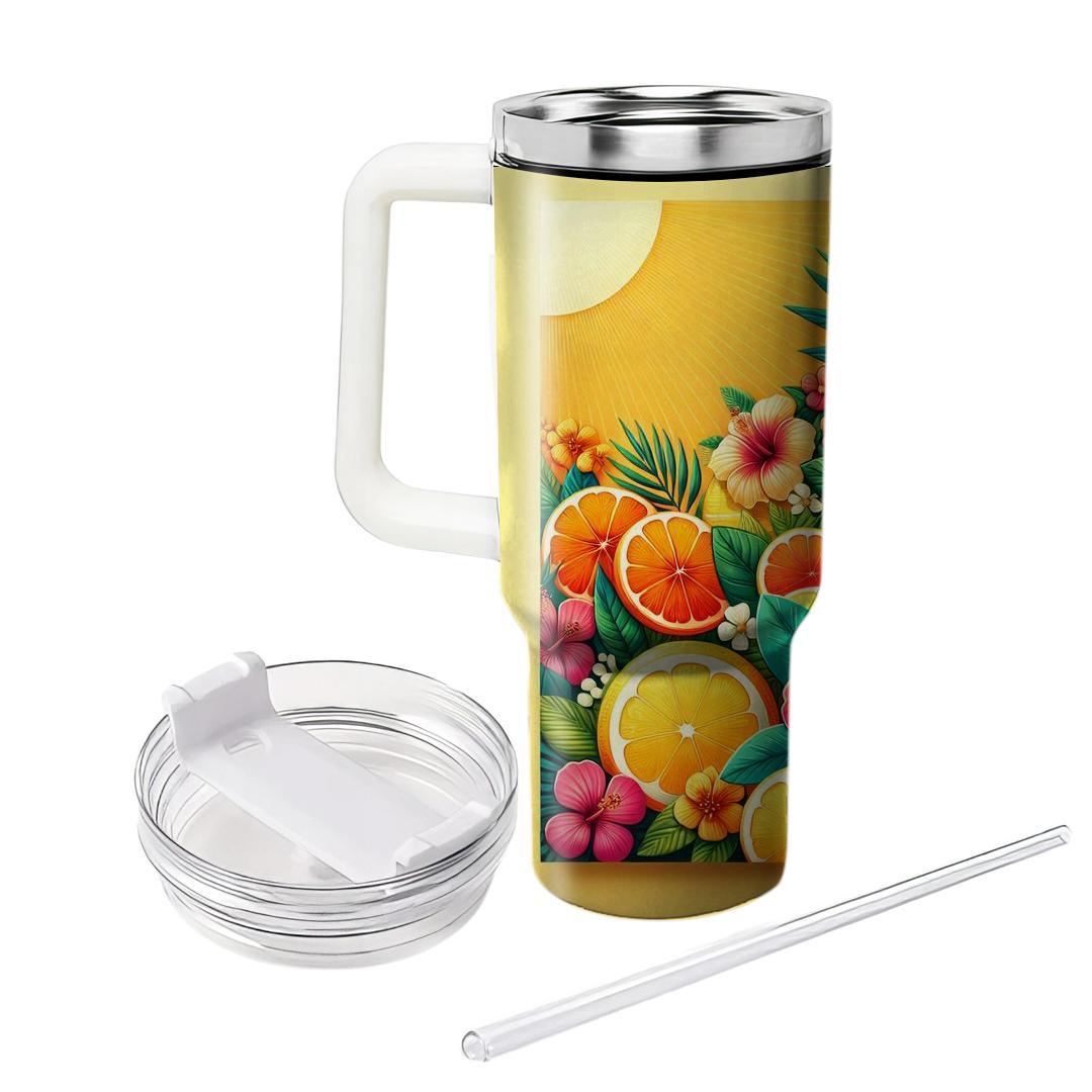 Citrus Floral Twist  Unique Tumblers