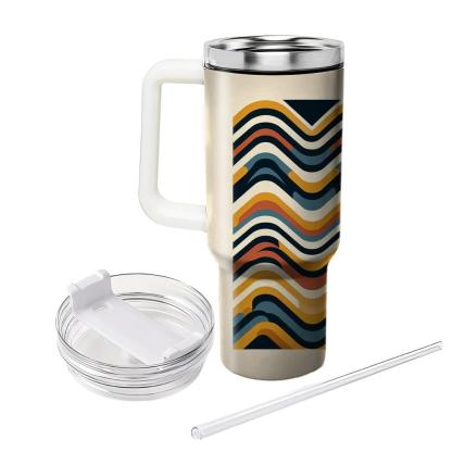 Retro Chevron Wave  Decorative Tumblers