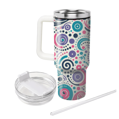 Dotted Spiral Whirl  Custom Tumblers