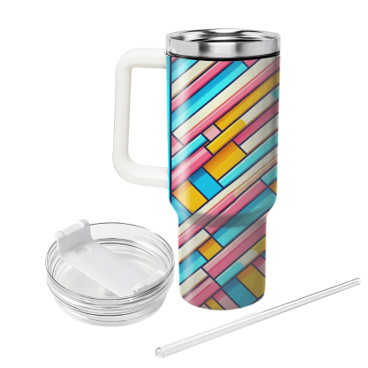 Retro Candy Stripe  Insulated Tumblers