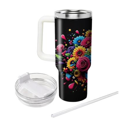 Bold Floral Splash  Insulated Tumblers