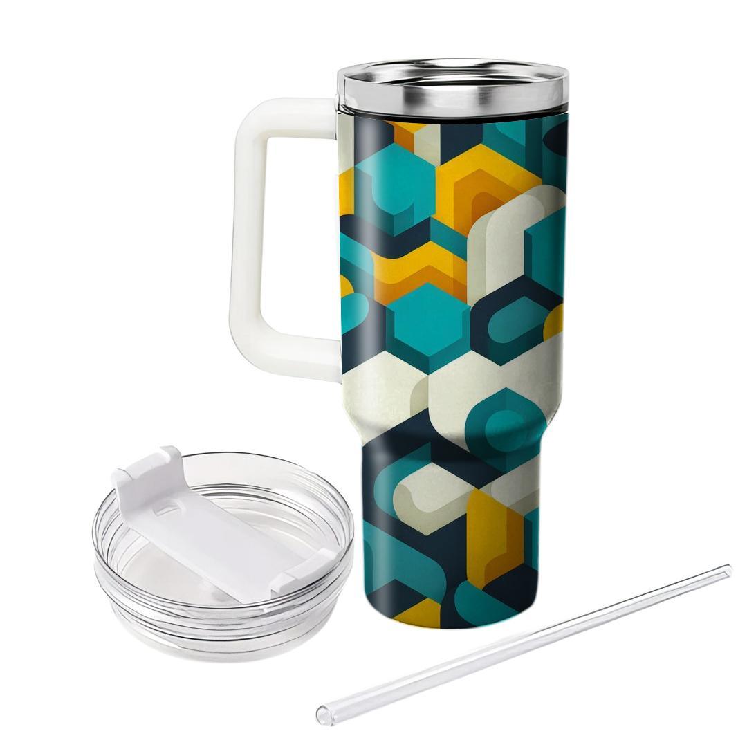 Dynamic Hexagon Waves  Insulated Tumblers