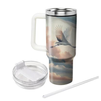 Celestial Crane Serenity  Travel Tumblers