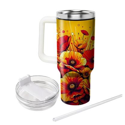 Cheerful Poppy Parade  Insulated Tumblers