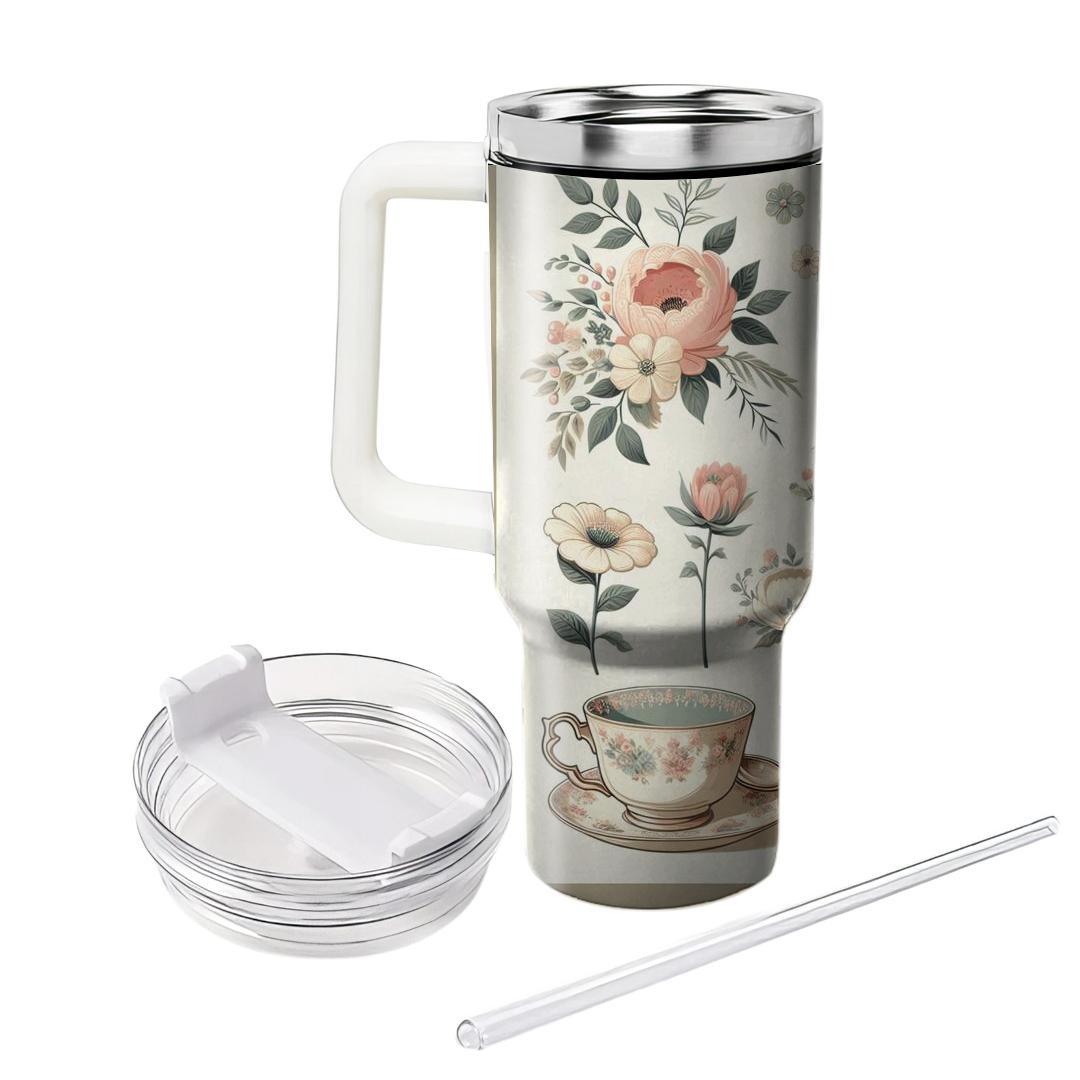 Vintage Garden Tea Party  Travel Tumblers