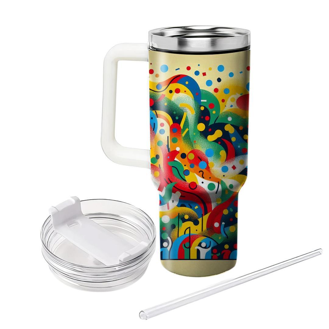 Rainbow Confetti  Unique Tumblers