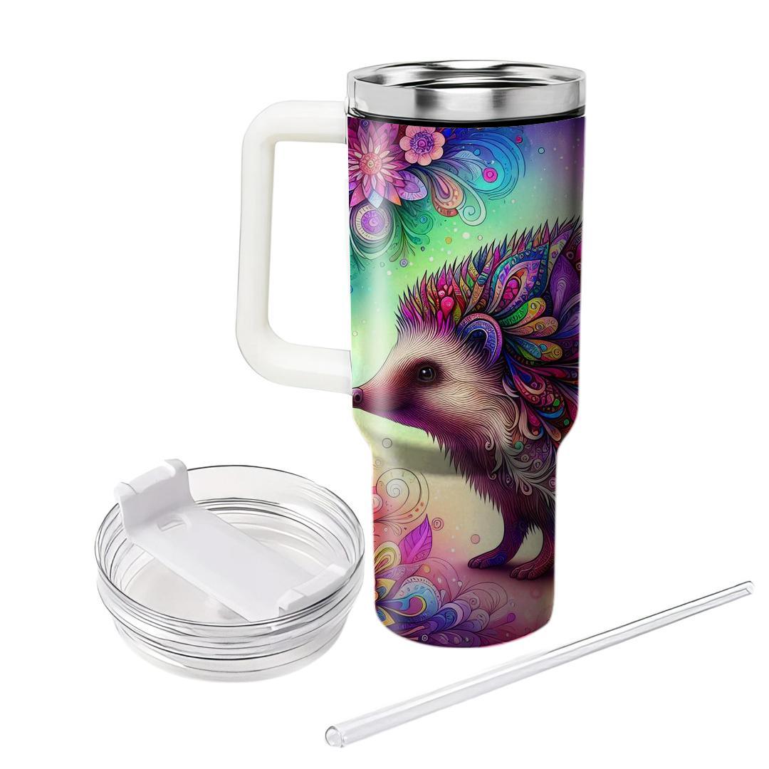 Artsy Hedgehog Wonderland  Travel Tumblers
