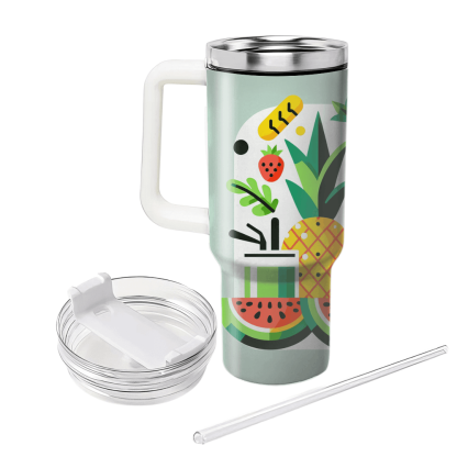 Tropical Fruit Fiesta  Tumbler Cups