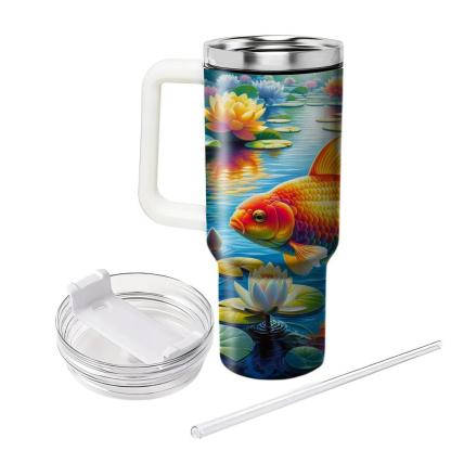 Radiant Goldfish Oasis  Tumblers With Lids