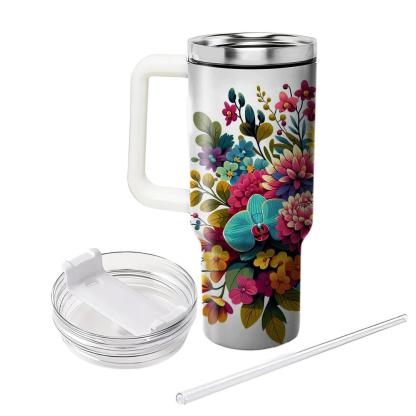 Vivid Floral Fusion  Insulated Tumblers