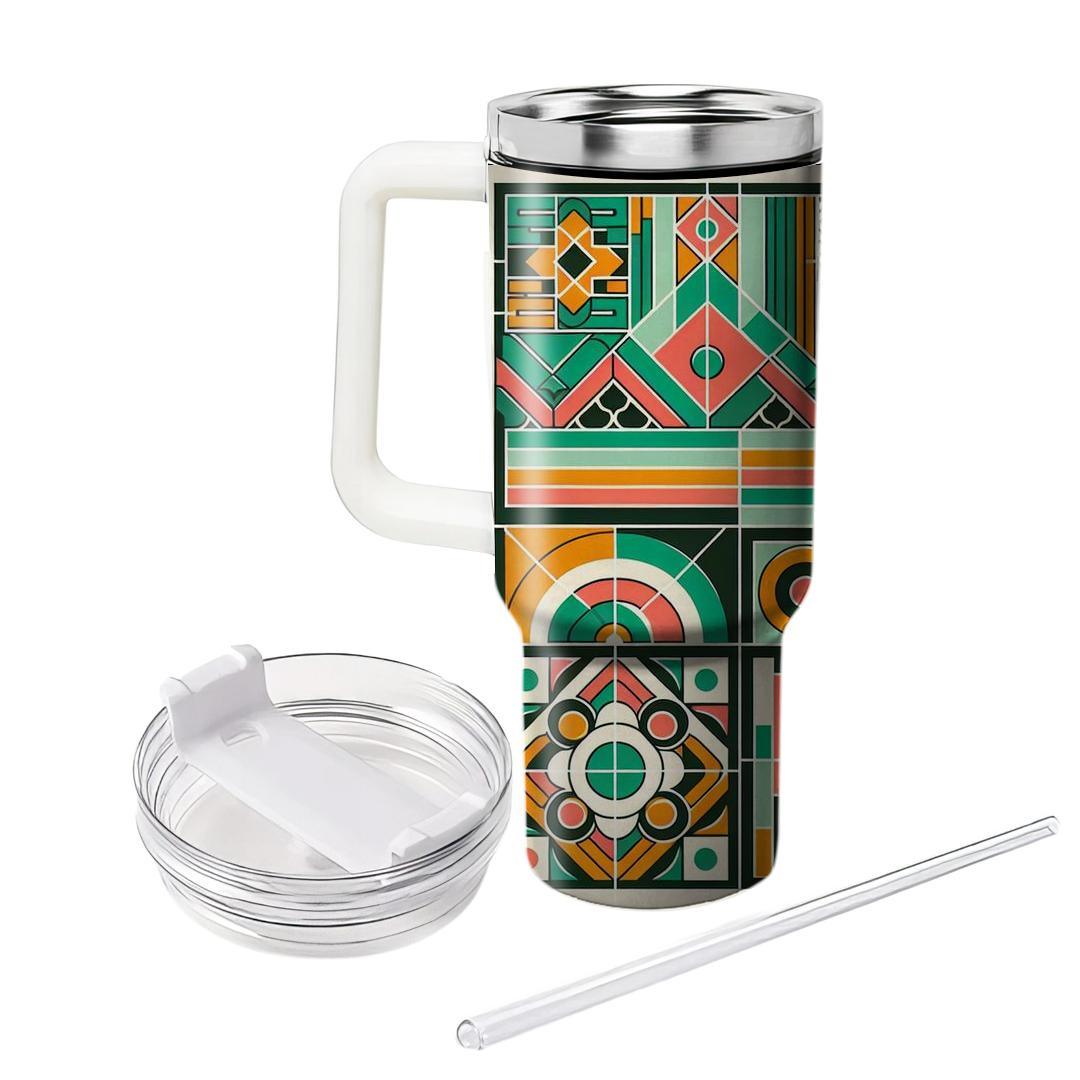 Groovy Patterned Tiles  Tumbler Cups