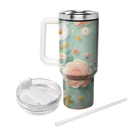Soft Floral Garden  Insulated Tumblers