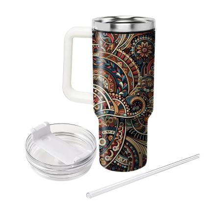Floral Paisley Fusion  Travel Tumblers