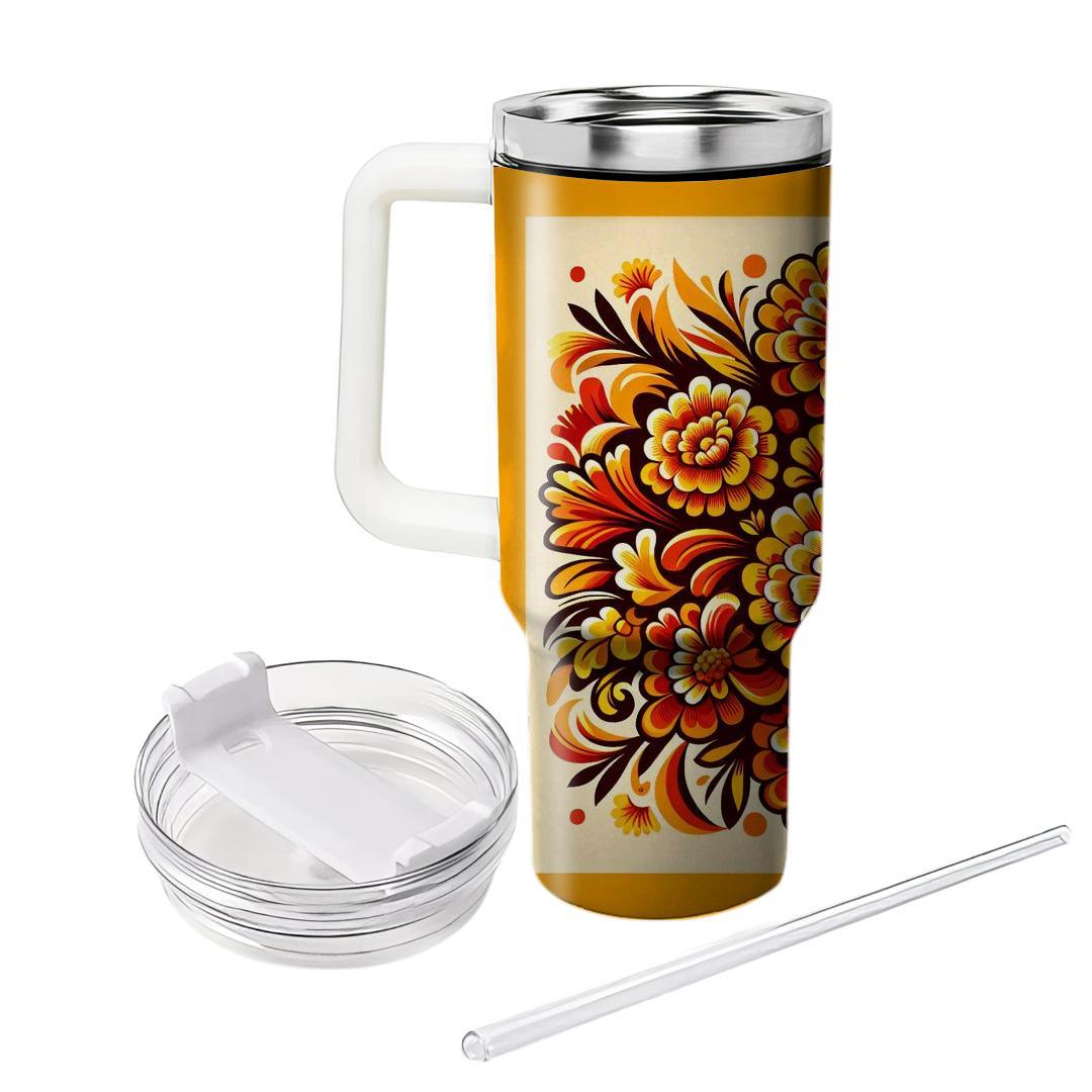 Amber Marigold Festival  Tumbler Cups