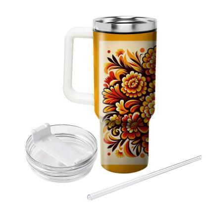 Amber Marigold Festival  Tumbler Cups