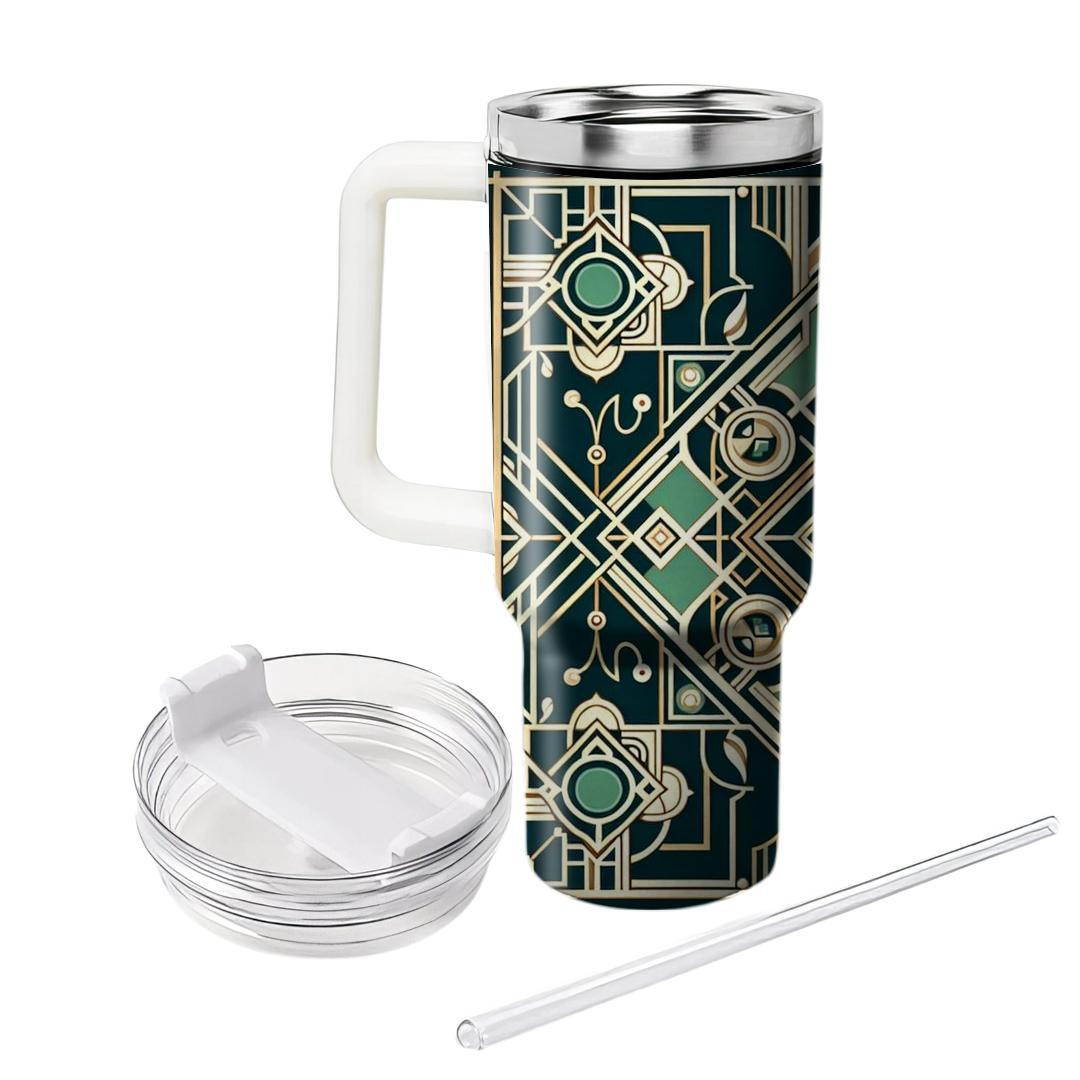 Art Deco Blossom  Tumblers With Lids
