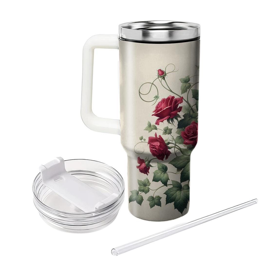 Elegant Ivy And Rose  Tumblers For Gifts