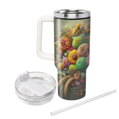 Lively Summer Bouquet  Travel Tumblers
