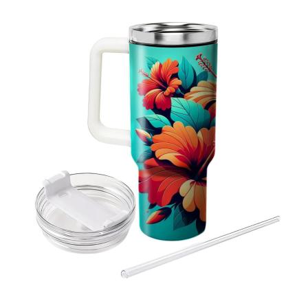Fiery Hibiscus Splash  Insulated Tumblers