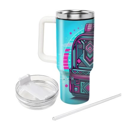 Radical 80s Synthwave Backpack Custom Tumblers