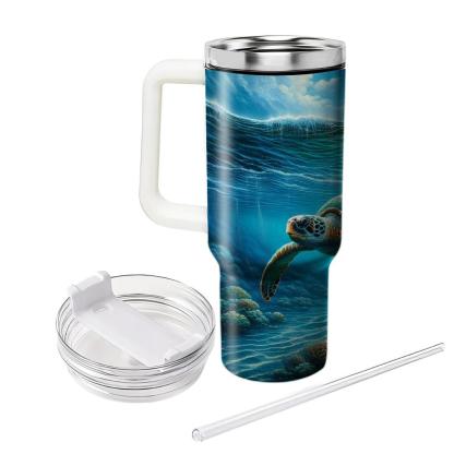 Soothing Sea Turtle Journey  Travel Tumblers