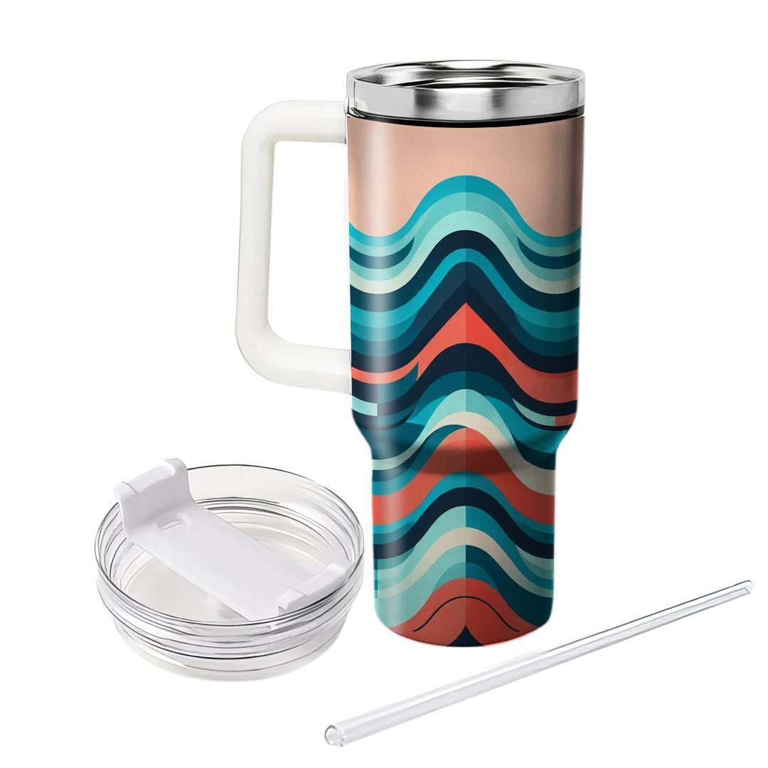Dynamic Chevron Wave  Custom Tumblers