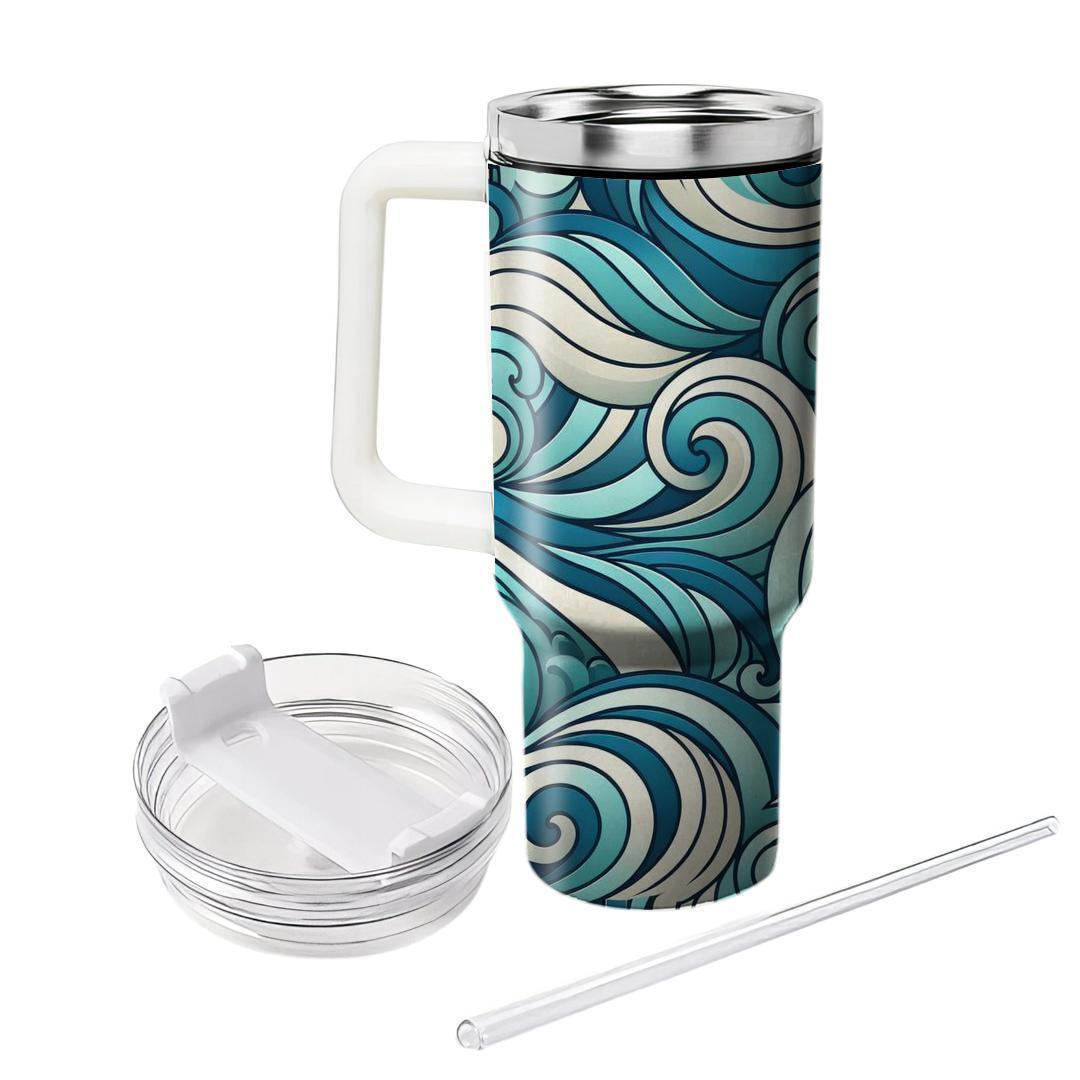 Oceanic Wave Elegance  Tumblers For Gifts