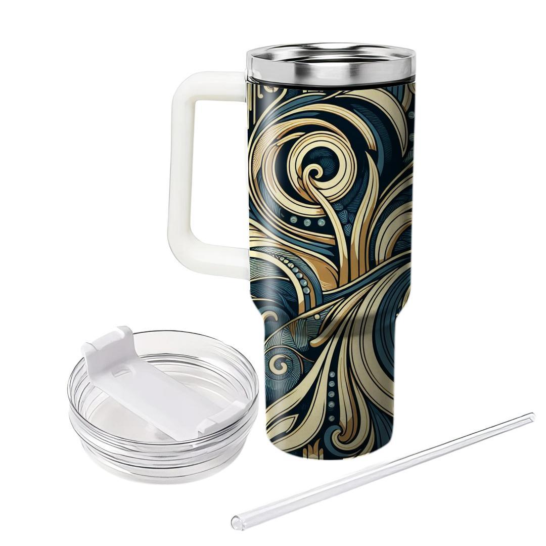 Art Nouveau Blossom  Tumblers With Lids