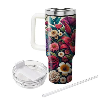 Spring Floral Rhapsody  Travel Tumblers