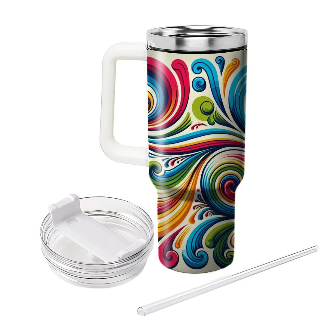  Rainbow Spirals  Travel Tumblers