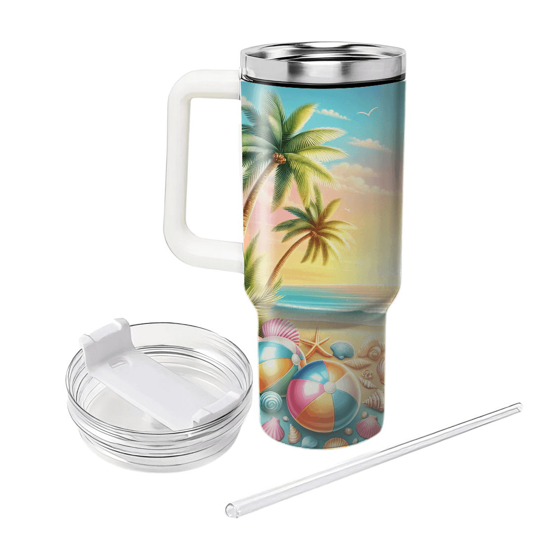 Tropical Retreat - International Beach Day  Decorative Tumblers