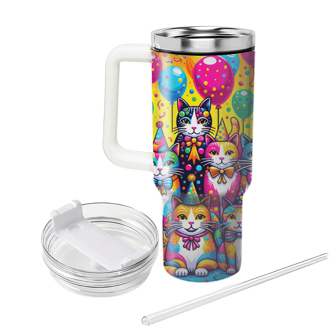Funky Cat Party  Custom Tumblers