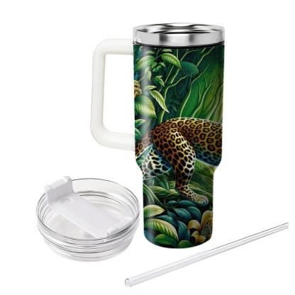 Ferocious Leopard Jungle  Tumblers With Lids