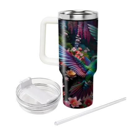 Radiant Hummingbird Harmony  Tumblers With Lids