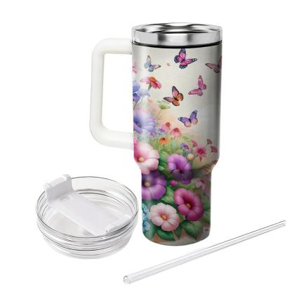 Spring Blooms & Butterflies  Travel Tumblers