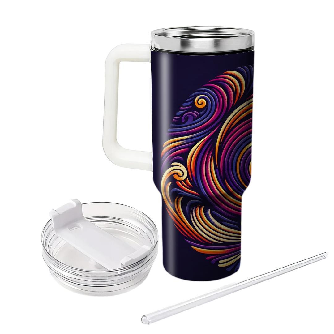 Groovy  Swirls  Travel Tumblers