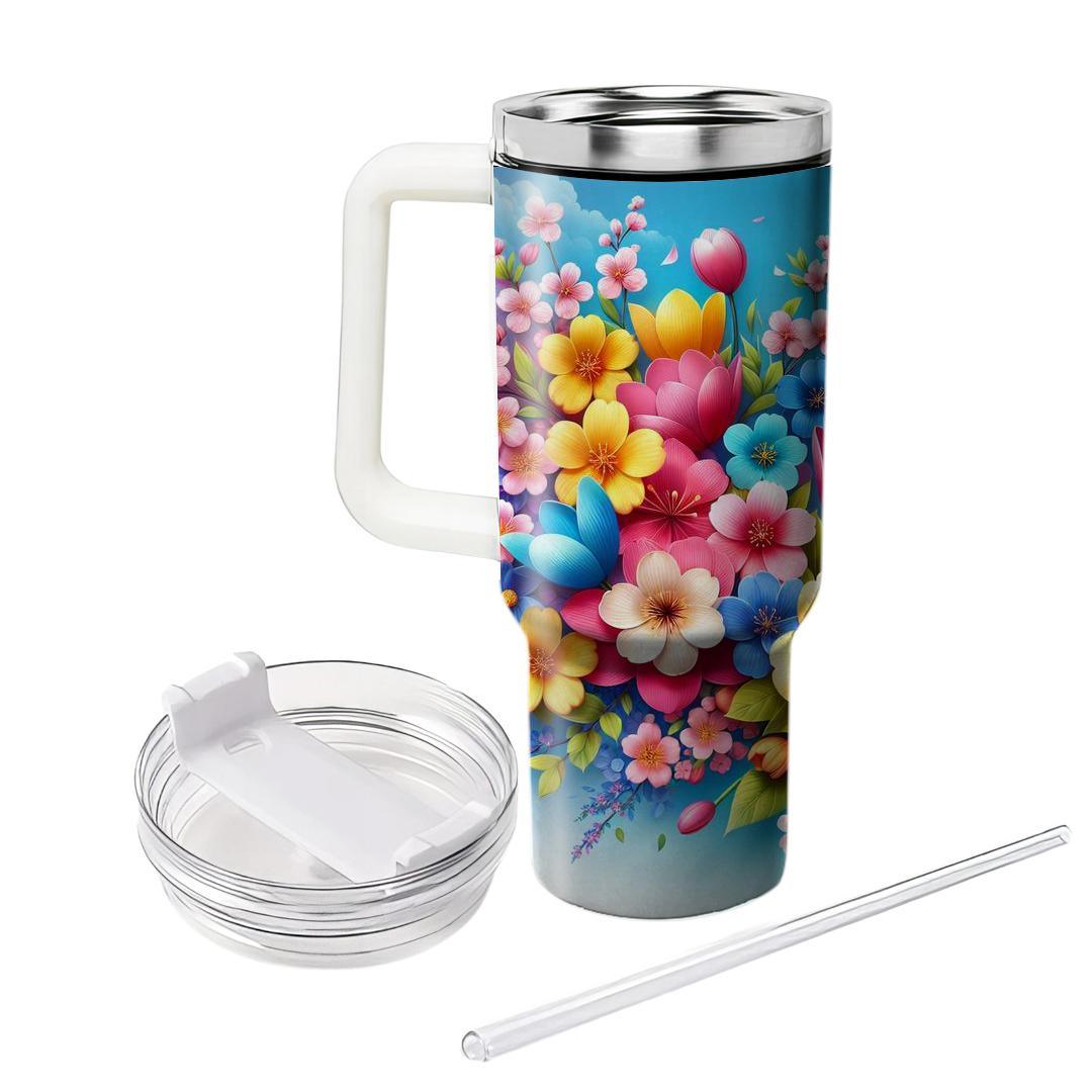 Spring Floral Fantasia  Tumbler Cups