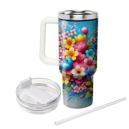 Spring Floral Fantasia  Tumbler Cups