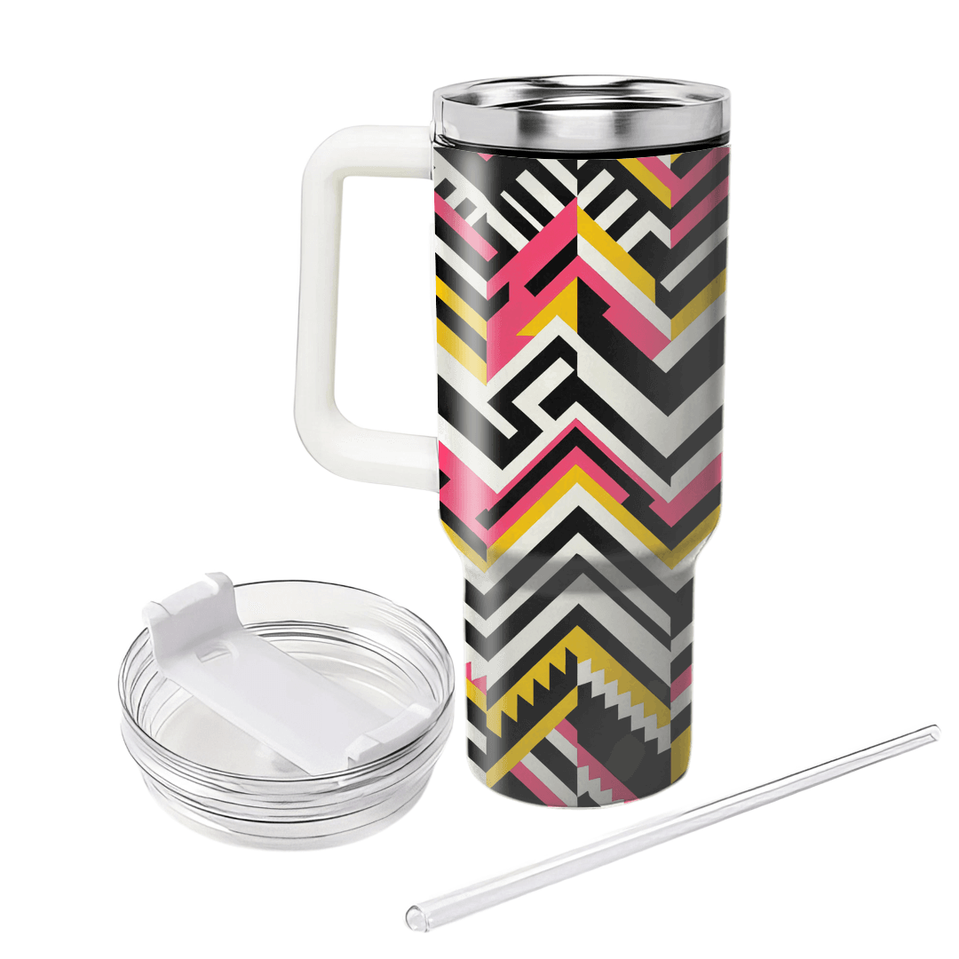 Funky Zigzag Pattern  Insulated Tumblers