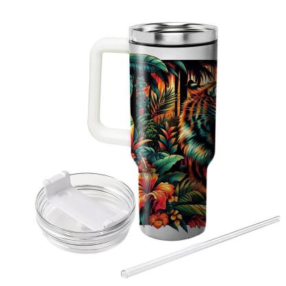 Vibrant Tiger Roar  Tumblers With Lids