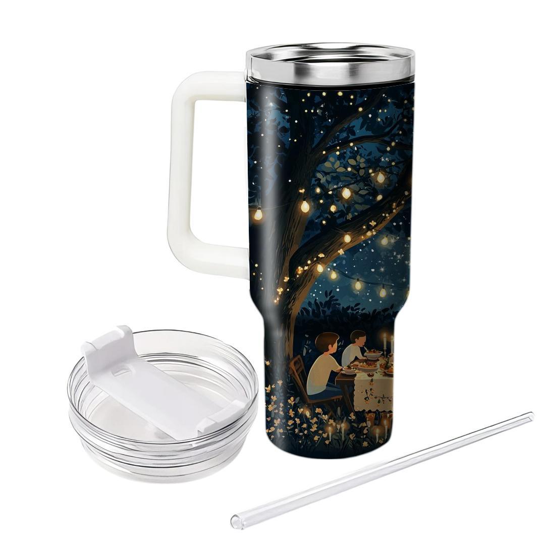 Sunset Reflections: A Family Dinner Under The Stars Unique Tumblers