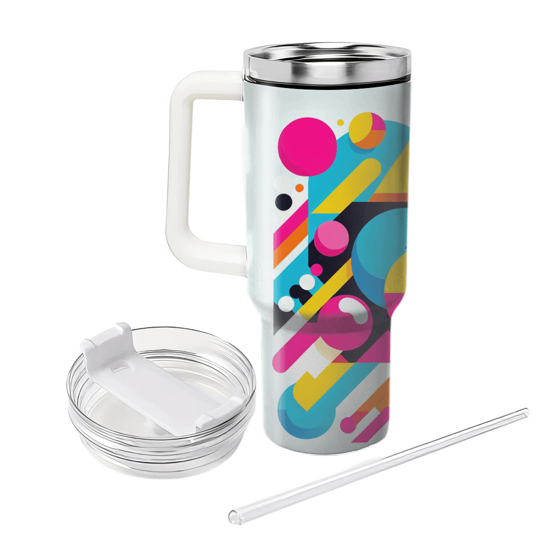 Colorful Retro Geometry  Custom Tumblers