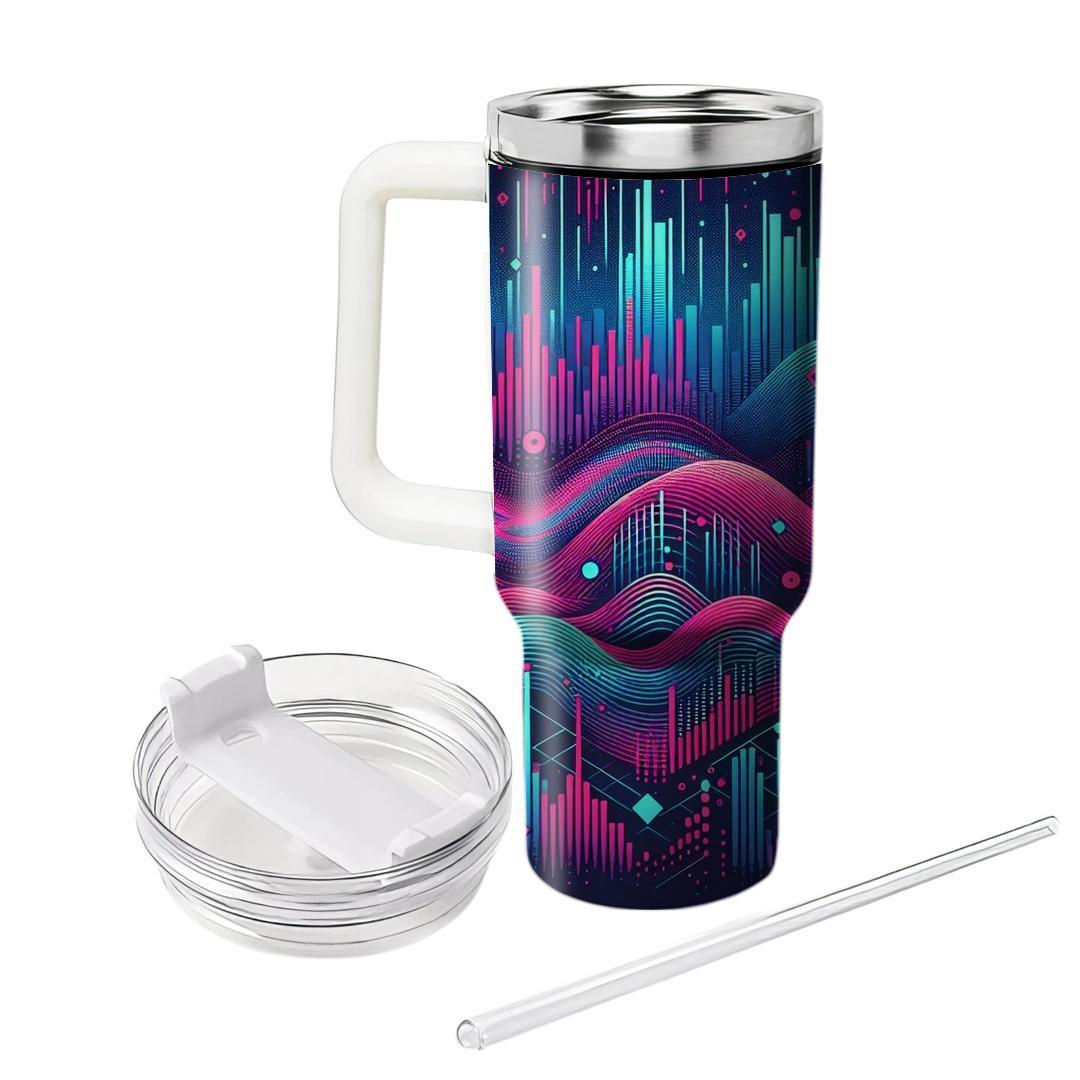 Digital Synthwave Vibes  Personalized Tumblers