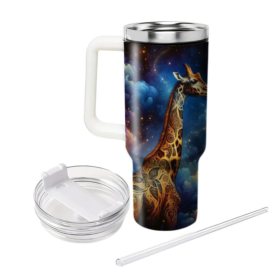 Magical Giraffe Starry Night  Personalized Tumblers