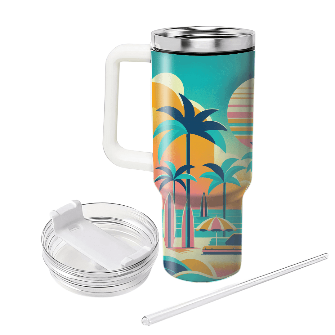 Retro Beach  Tumbler Cups