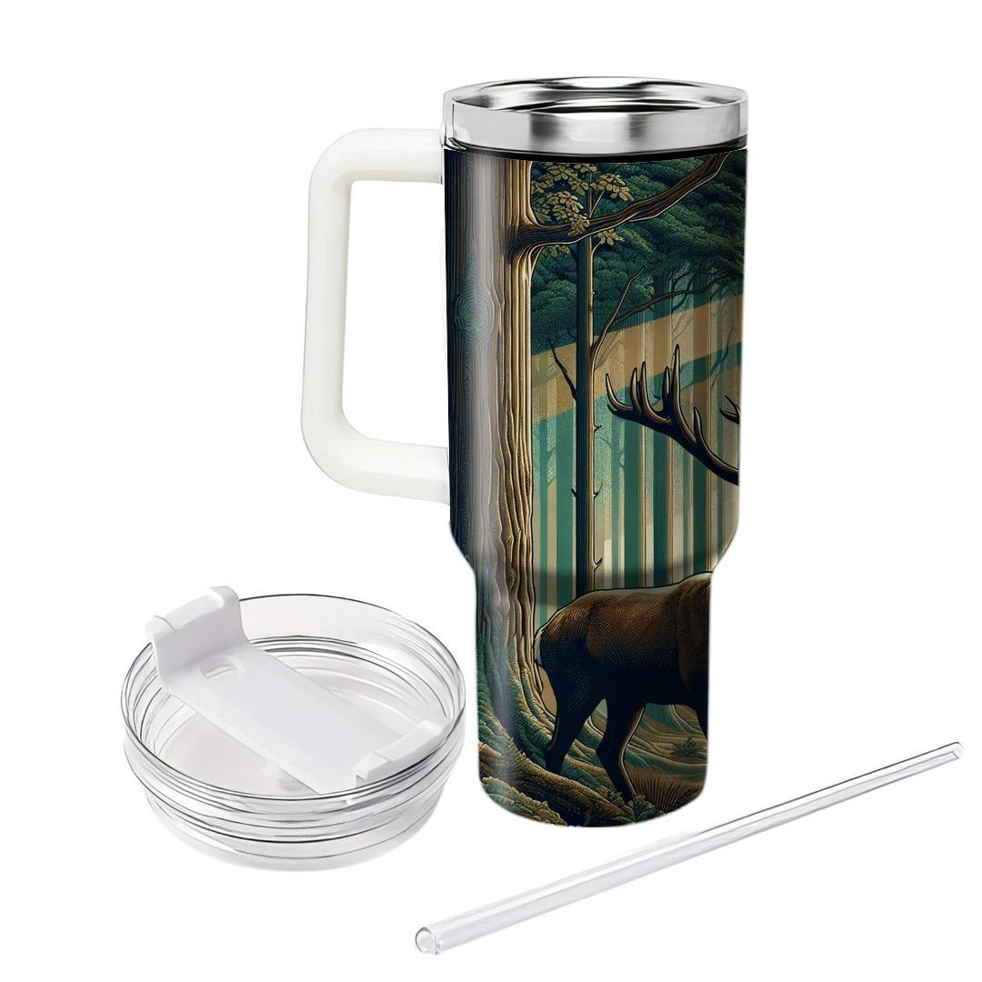 Majestic Stag Woodland  Personalized Tumblers