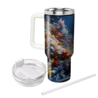 Colorful Fish Parade  Tumblers With Lids