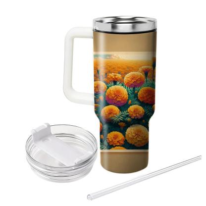 Radiant Marigold Dreamscape  Insulated Tumblers