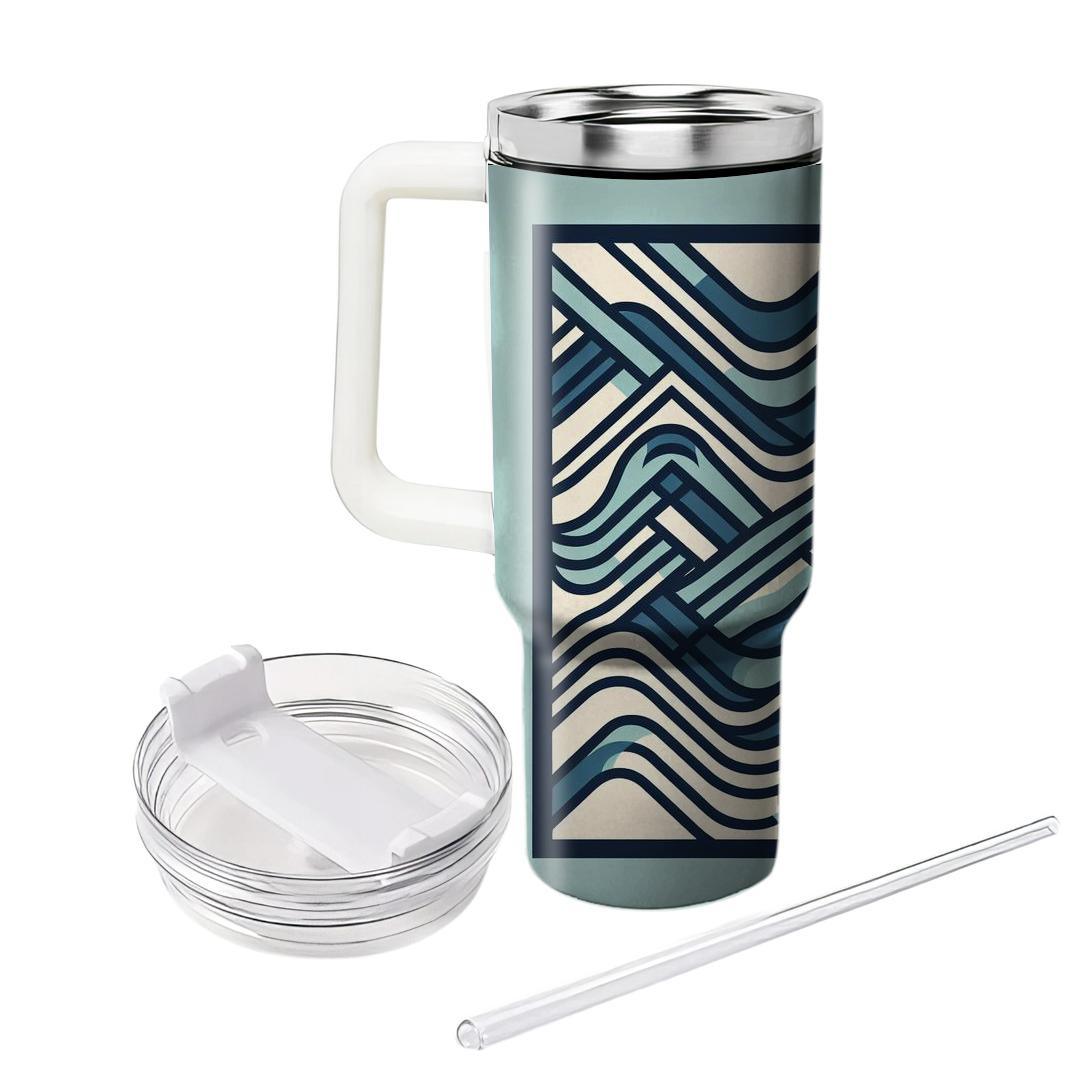 Chevron Wave Motif  Custom Tumblers