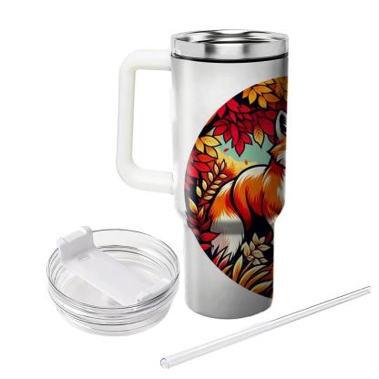 Adventurous Foxes In Fall  Tumblers With Lids